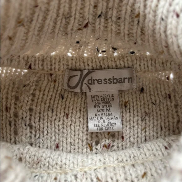 Dressbarn Textured Cream Turtleneck Sweater - Picture 3 of 5